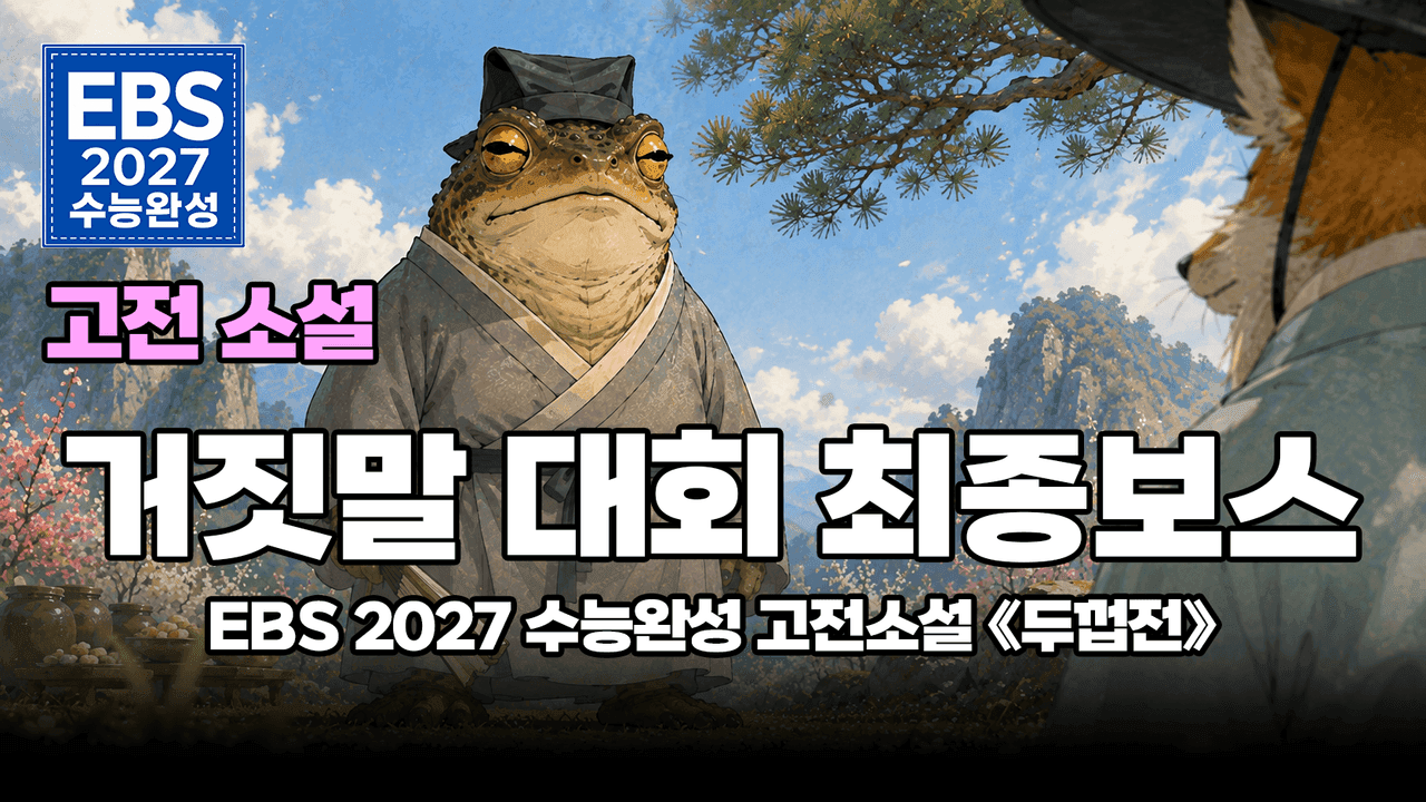 정직하면 지는 게임, 조선 우화가 그린 최악의 회식 자리 | EBS 2027 수능완성 문학 고전소설 「두껍전」