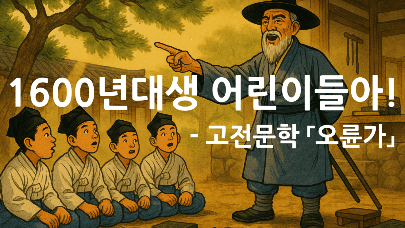 내 요즘 것들 버르장머리를 그냥 (고전문학 「오륜가」)