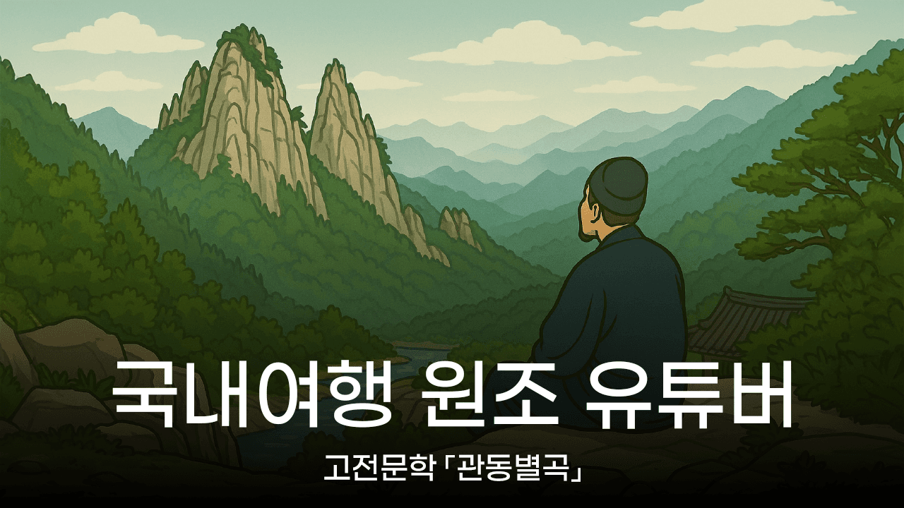 정철의 강원도 브이로그
(고전문학 「관동별곡」)