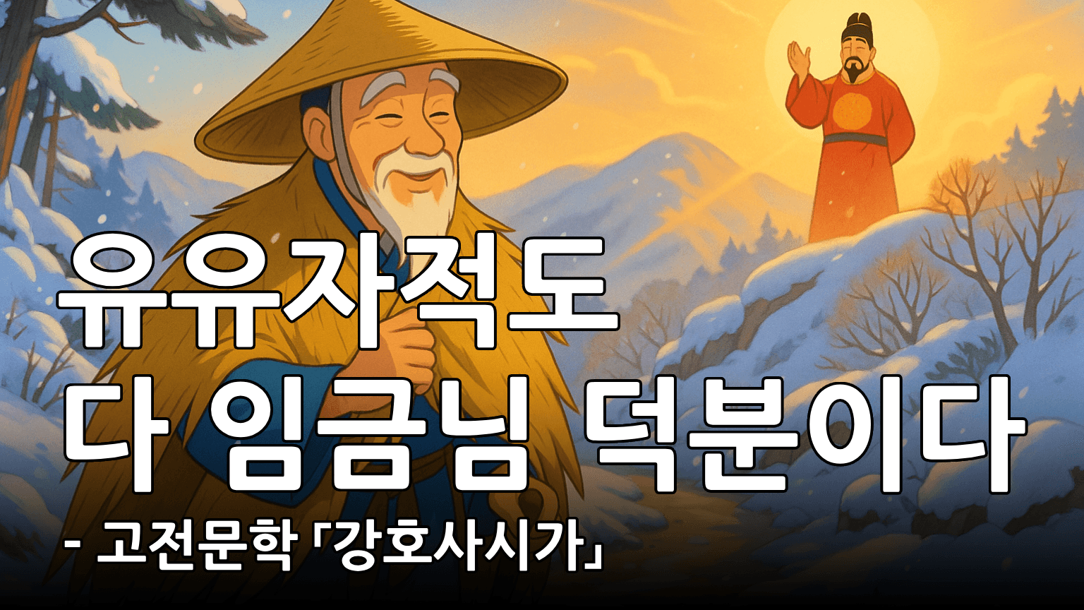 임금님 은혜는 대체 어디까지 뻗치는 거야 (고등 고전문학 「강호사시가」)