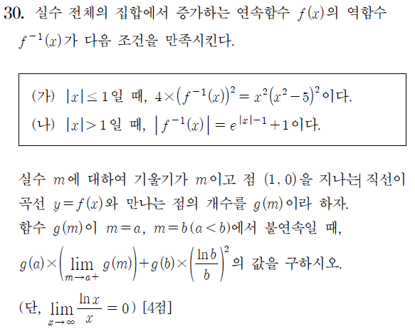 26학년도 수능 30번 문제